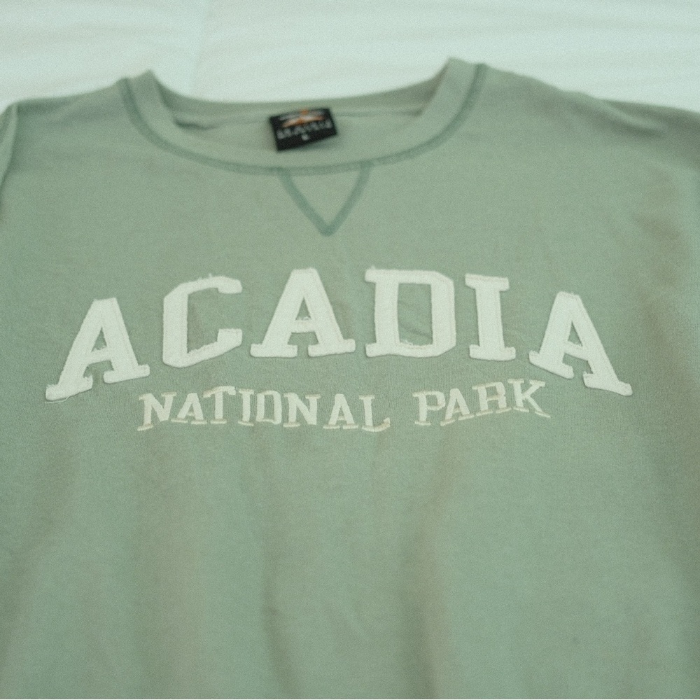 Acadia National Park Green Sweatshirt